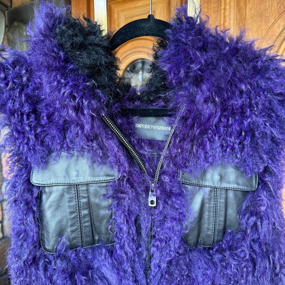 Emporio Armani Purple Fur Vest - Picture 2 of 5